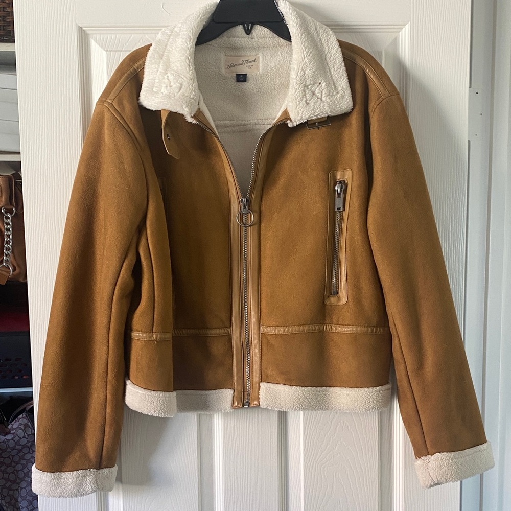 Universal Thread Tan Teddy Jacket - image 1
